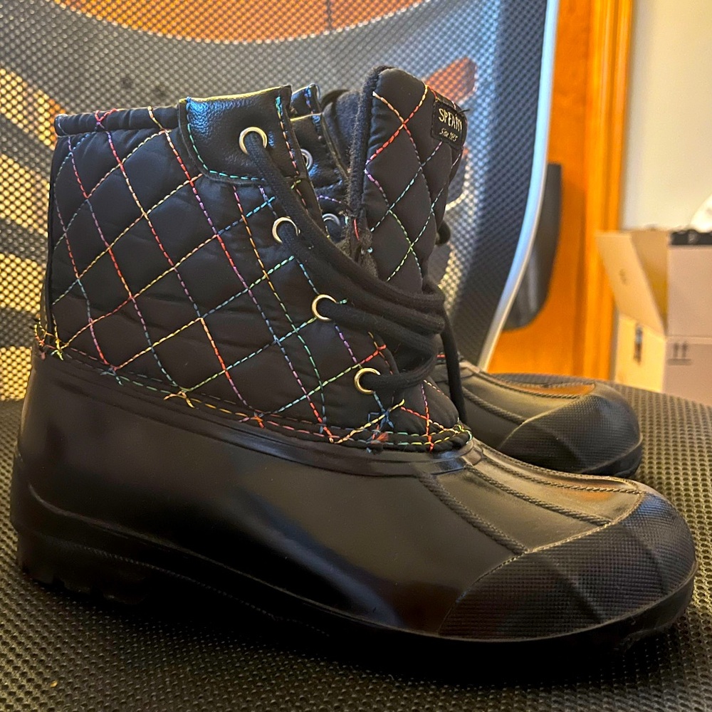 Sperry Port Rainbow Youth Girls Weather Boot - Size 3